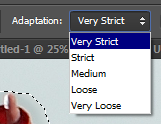 Changing adaptation settings