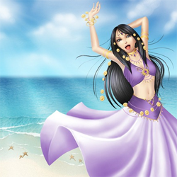 Beach Girl Drawing Photoshop Tutorial