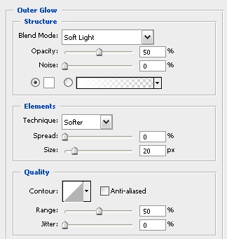 Outer glow layer style