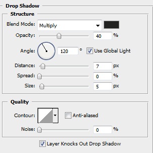 Drop shadow layer style