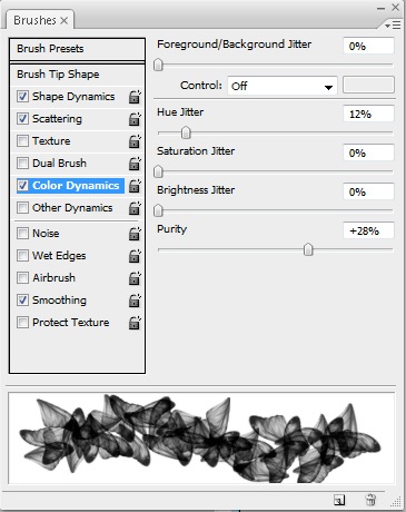 Brush options - Color Dynamics