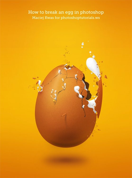 How to Break an Egg in Photoshop