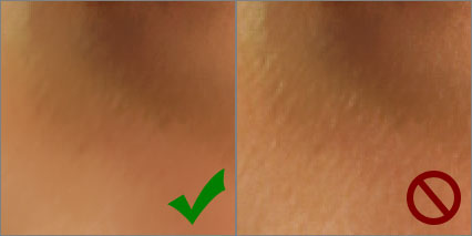 Correct Skin Texture