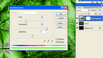 Photoshop Hue/Saturation Adjustment Layer