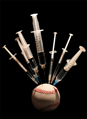 Syringes on baseball metaphor