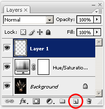 New layer button