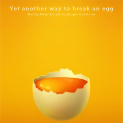 Amazing Broken Egg and Yolk Photoshop Tutorial