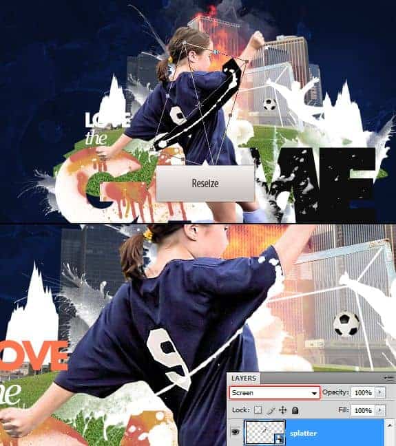 Create a Sports Wallpaper with Splatter Effects Page 3 of 3