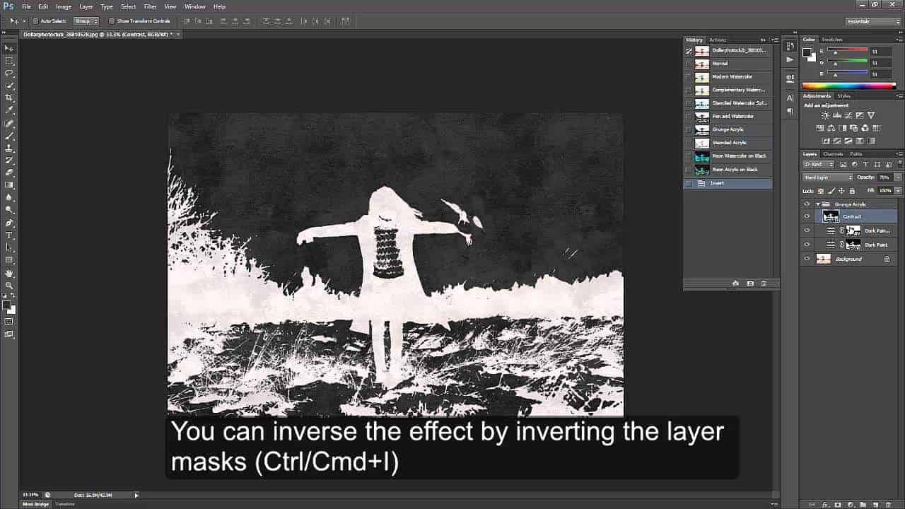 Free Download 3 Awesome Actions to Create Watercolor and Acrylic